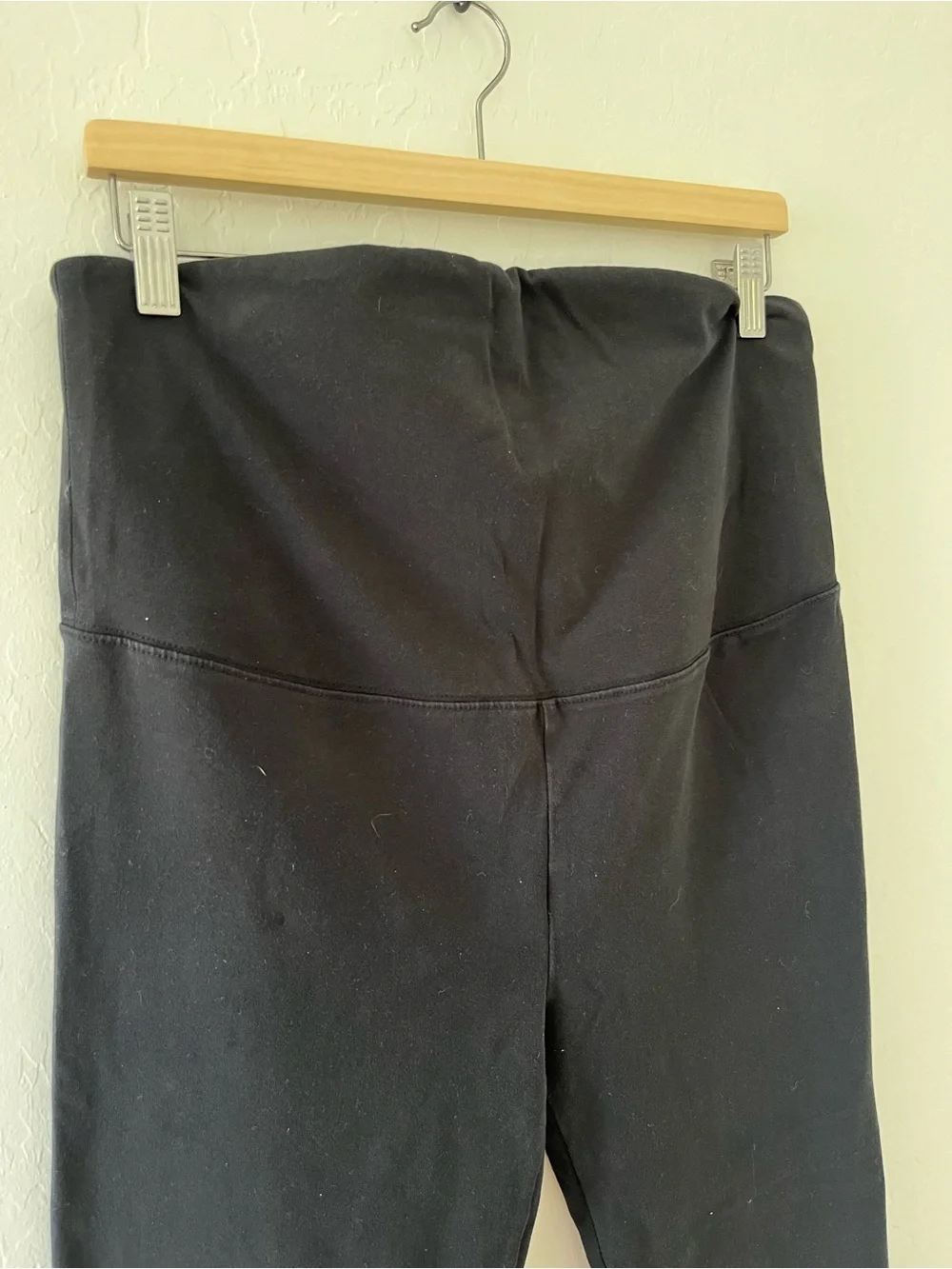 J.Crew Maternity Leggings Black Full Length Over Belly Size Large